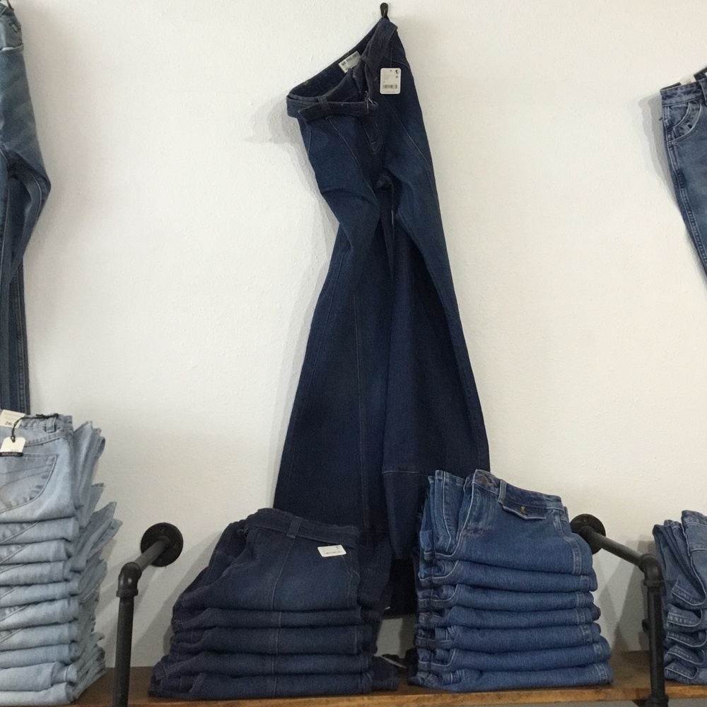 Free People Blue Flare & Wide Leg Jeans - Picture 6 of 9